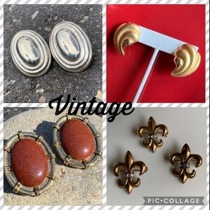 Vintage jewelry, brooches and earrings